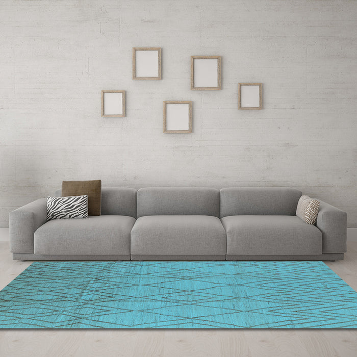 Machine Washable Solid Light Blue Modern Rug in a Living Room, wshurb1249lblu