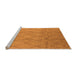 Sideview of Machine Washable Solid Orange Modern Area Rugs, wshurb1249org