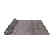 Sideview of Mid-Century Modern Puce Purple Solid Rug, urb1250