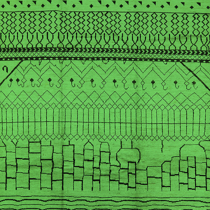 Solid Green Modern Rug, urb1250grn