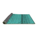 Sideview of Solid Turquoise Modern Rug, urb1250turq