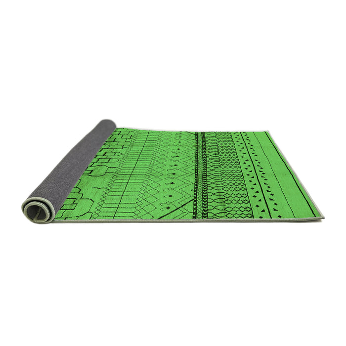 Sideview of Solid Green Modern Rug, urb1250grn