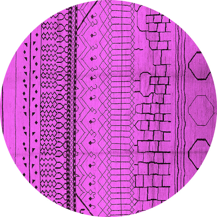 Round Solid Pink Modern Rug, urb1250pnk