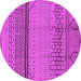 Round Solid Pink Modern Rug, urb1250pnk