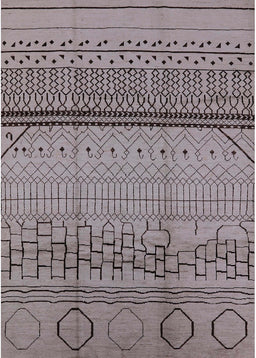 Mid-Century Modern Puce Purple Solid Rug, urb1250