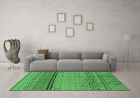 Machine Washable Solid Emerald Green Modern Rug, wshurb1250emgrn