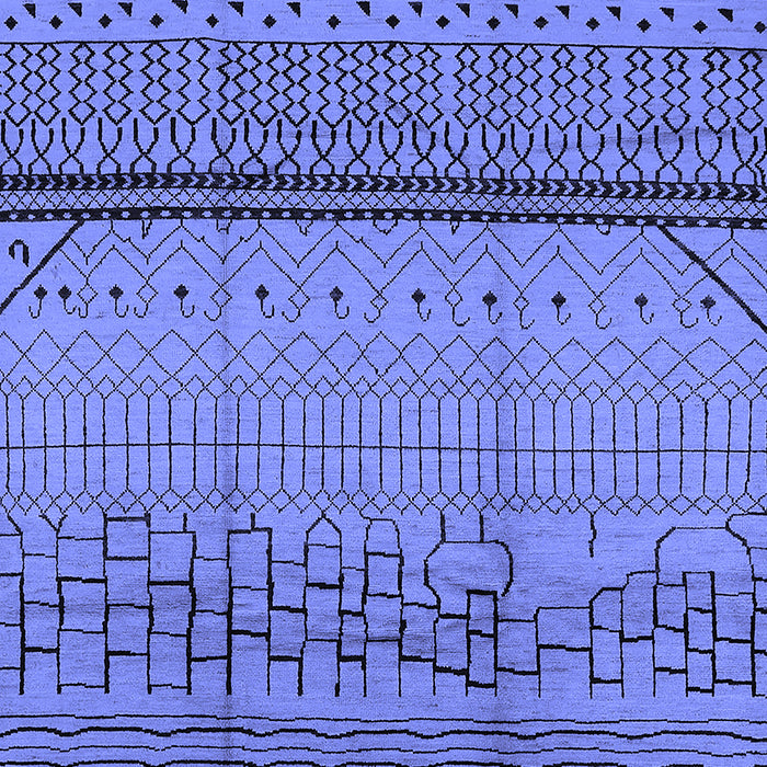 Machine Washable Solid Blue Modern Rug, wshurb1250blu