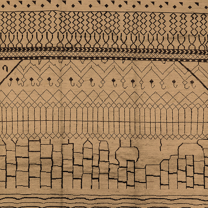 Machine Washable Solid Brown Modern Rug, wshurb1250brn