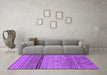 Machine Washable Solid Purple Modern Area Rugs in a Living Room, wshurb1250pur