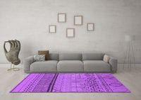 Machine Washable Solid Purple Modern Rug, wshurb1250pur