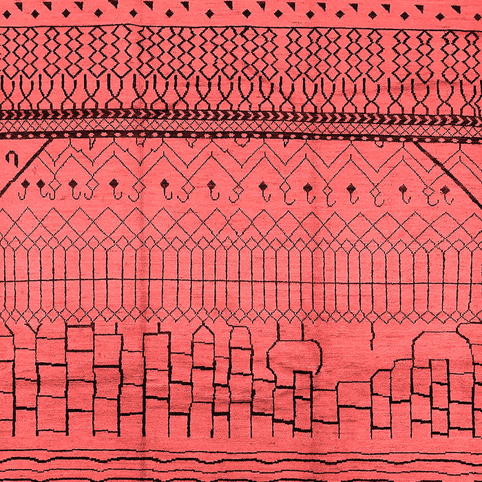 Machine Washable Solid Red Modern Rug, wshurb1250red