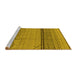 Sideview of Machine Washable Solid Yellow Modern Rug, wshurb1250yw