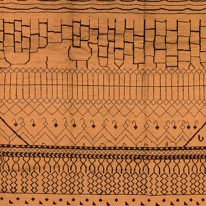 Solid Orange Modern Rug, urb1250org