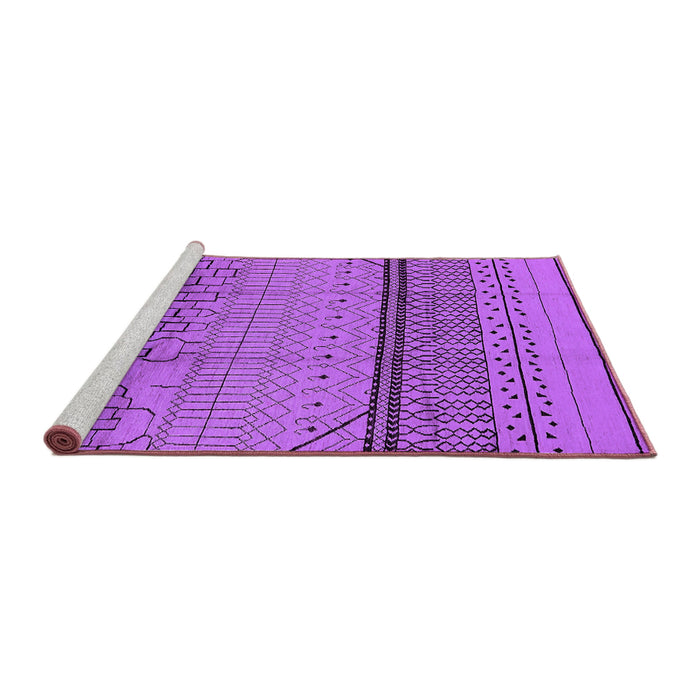 Sideview of Machine Washable Solid Purple Modern Area Rugs, wshurb1250pur