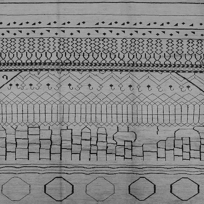 Square Machine Washable Solid Gray Modern Rug, wshurb1250gry