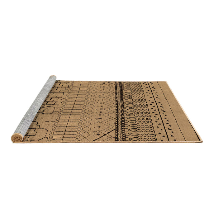 Sideview of Machine Washable Solid Brown Modern Rug, wshurb1250brn