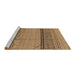 Sideview of Machine Washable Solid Brown Modern Rug, wshurb1250brn