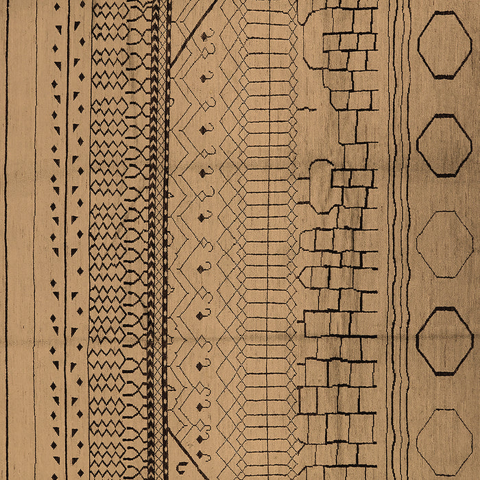 Square Solid Brown Modern Rug, urb1250brn