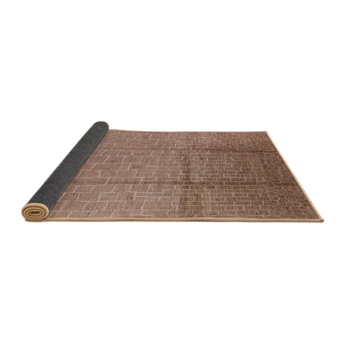 Sideview of Mid-Century Modern Light Copper Gold Solid Rug, urb1251