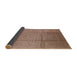 Sideview of Mid-Century Modern Light Copper Gold Solid Rug, urb1251