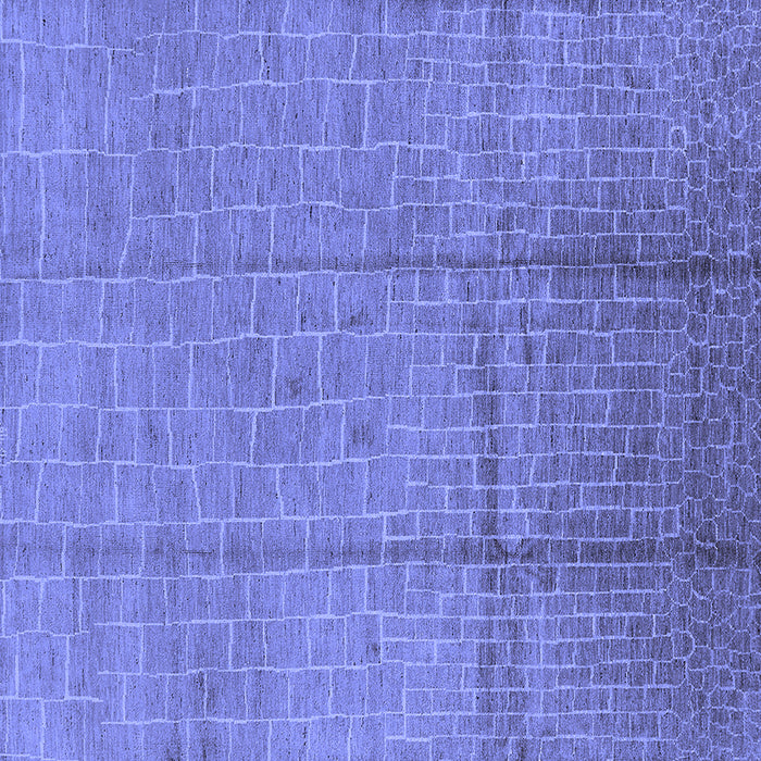 Square Machine Washable Solid Blue Modern Rug, wshurb1251blu