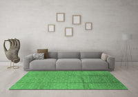 Machine Washable Solid Emerald Green Modern Rug, wshurb1251emgrn