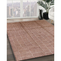 Mid-Century Modern Light Copper Gold Solid Rug, urb1251