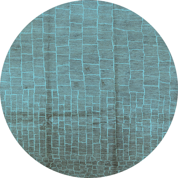 Round Solid Light Blue Modern Rug, urb1251lblu