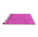 Sideview of Machine Washable Solid Pink Modern Rug, wshurb1251pnk