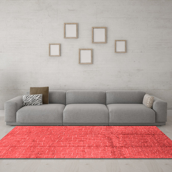 Modern Red Washable Rugs
