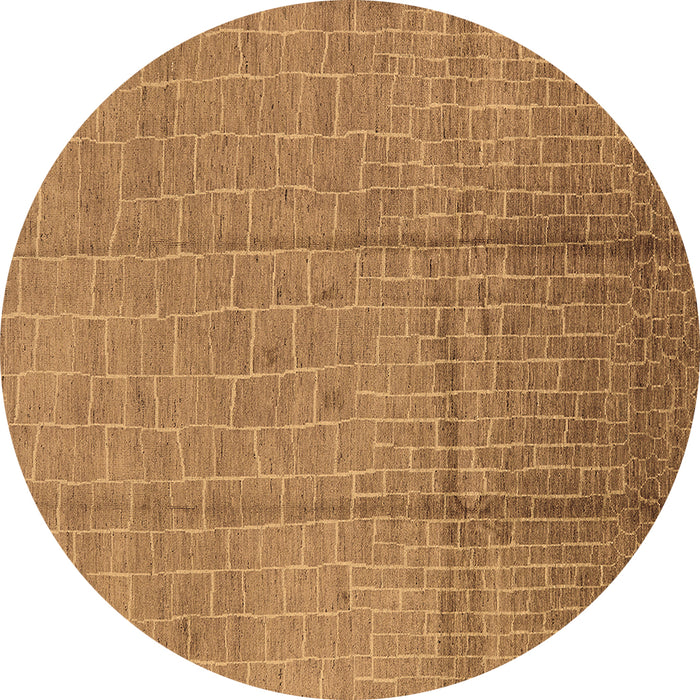 Round Solid Brown Modern Rug, urb1251brn