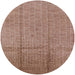 Round Mid-Century Modern Light Copper Gold Solid Rug, urb1251