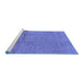 Sideview of Machine Washable Solid Blue Modern Rug, wshurb1251blu