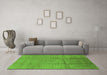 Machine Washable Solid Green Modern Area Rugs in a Living Room,, wshurb1251grn