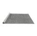 Sideview of Machine Washable Solid Gray Modern Rug, wshurb1251gry