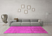 Machine Washable Solid Pink Modern Rug in a Living Room, wshurb1251pnk