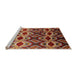 Sideview of Machine Washable Industrial Modern Light Copper Gold Rug, wshurb1252