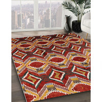 Mid-Century Modern Light Copper Gold Solid Rug, urb1252