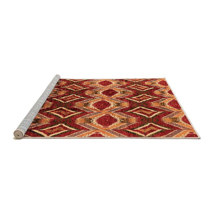 Sideview of Machine Washable Solid Orange Modern Area Rugs, wshurb1252org