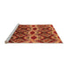 Sideview of Machine Washable Solid Orange Modern Area Rugs, wshurb1252org
