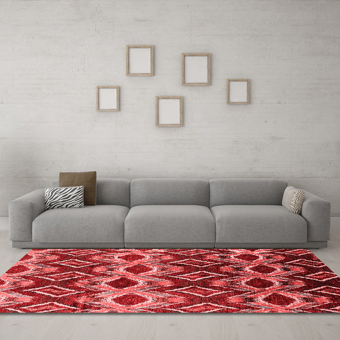 Modern Red Washable Rugs