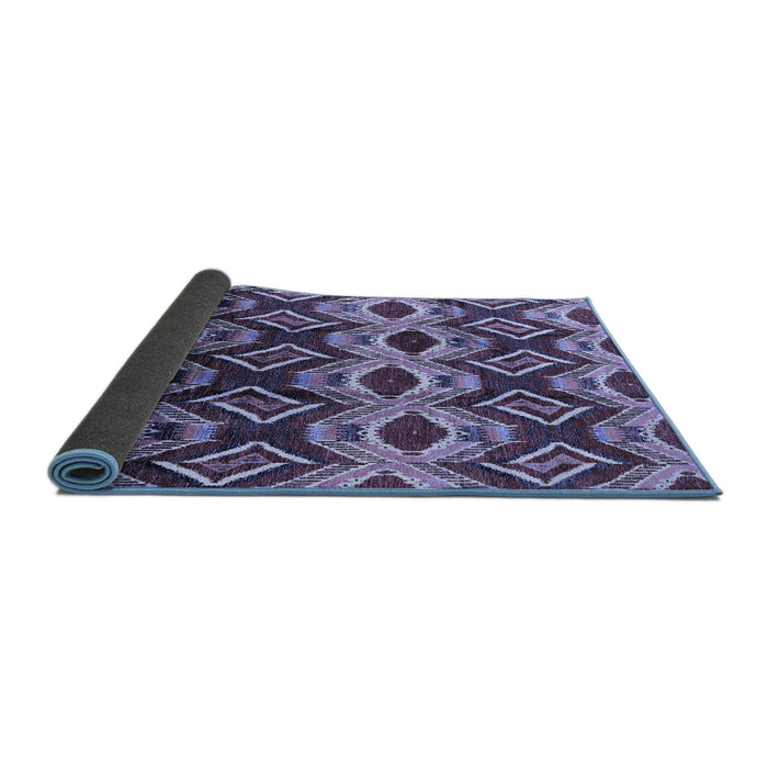 Sideview of Solid Blue Modern Rug, urb1252blu