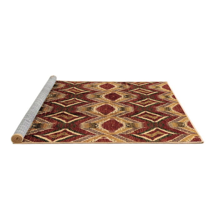 Sideview of Machine Washable Solid Brown Modern Rug, wshurb1252brn