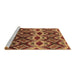 Sideview of Machine Washable Solid Brown Modern Rug, wshurb1252brn