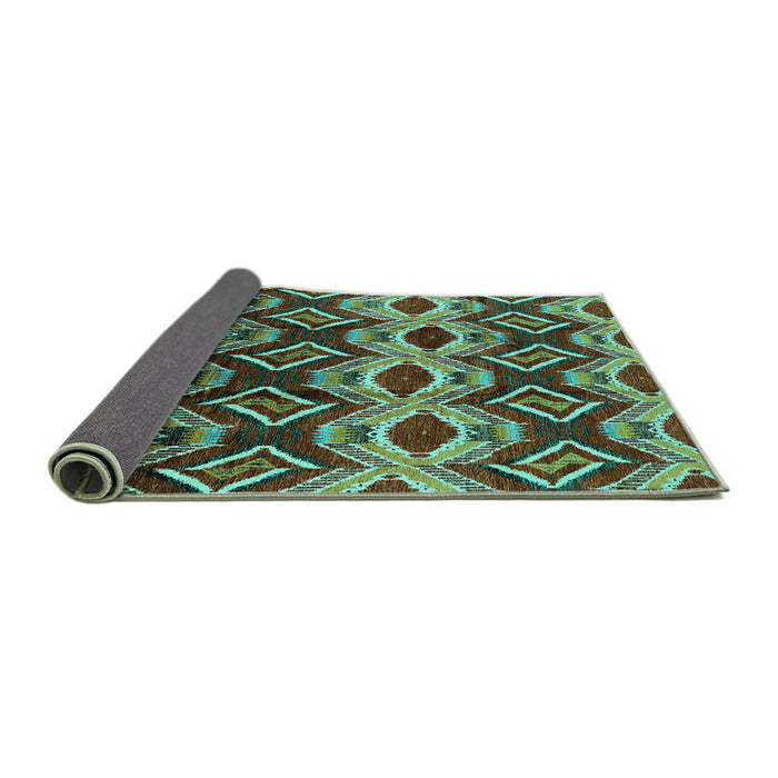 Sideview of Solid Turquoise Modern Rug, urb1252turq