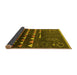 Sideview of Solid Yellow Modern Rug, urb1253yw