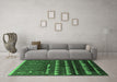 Machine Washable Solid Emerald Green Modern Area Rugs in a Living Room,, wshurb1253emgrn