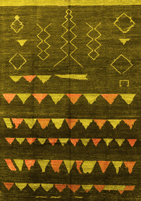 Solid Yellow Modern Rug, urb1253yw