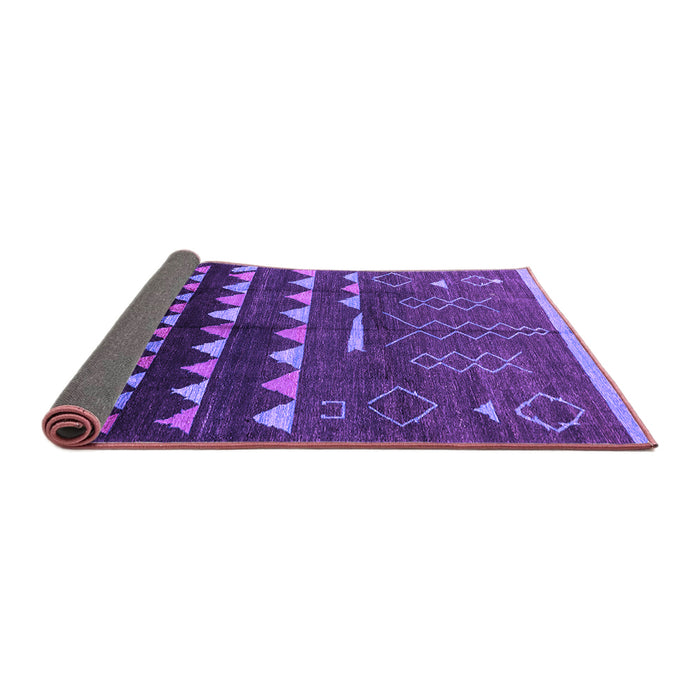 Sideview of Solid Purple Modern Rug, urb1253pur