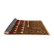 Sideview of Solid Orange Modern Rug, urb1253org